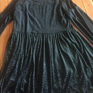 Dress- Forest green over black